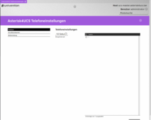 Screenshot Asterisk4UCS Telefoneinstellungen
